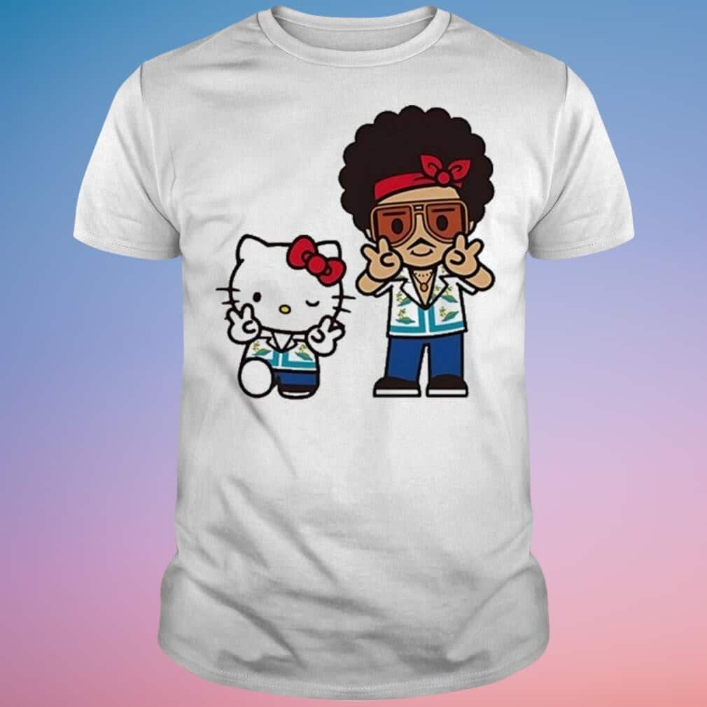 Cool Bruno Mars And Hello Kitty T-Shirt