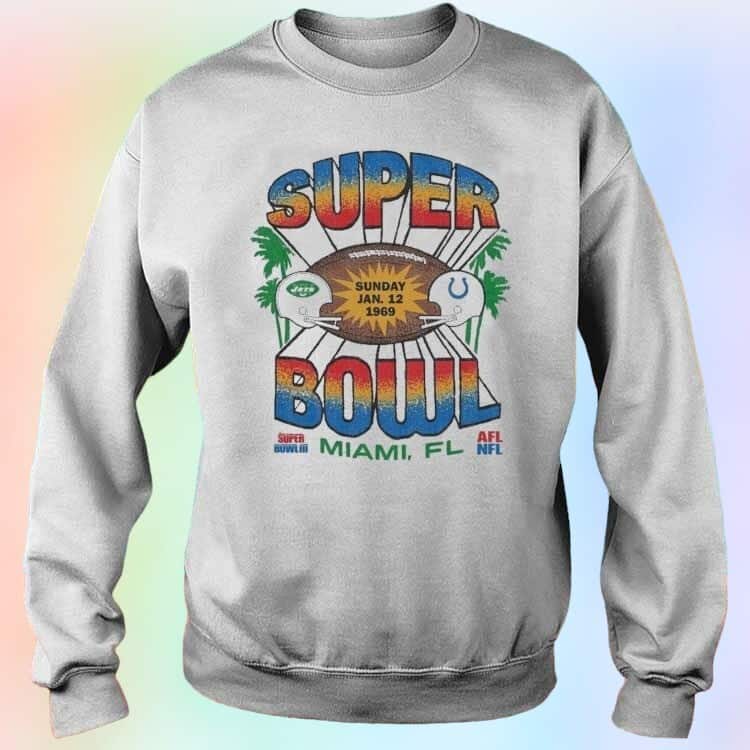 Super Bowl Iii New York Jets Vs Indianapolis Colts T-Shirt Super Bowl Iii New York Jets Vs Indianapolis Colts T-Shirt