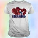 Houston Texans T-Shirt Hearts Houston Texans T-Shirt Hearts