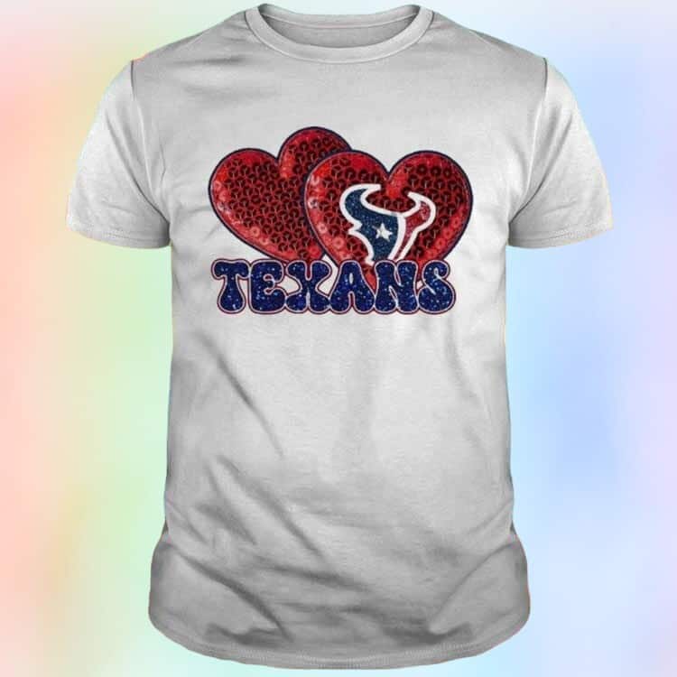 Houston Texans T-Shirt Hearts Houston Texans T-Shirt Hearts
