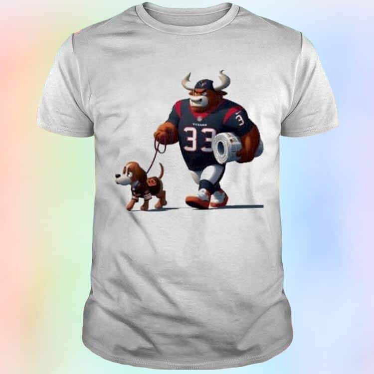 Houston Texas Vs Cleveland Browns Mascot T-Shirt