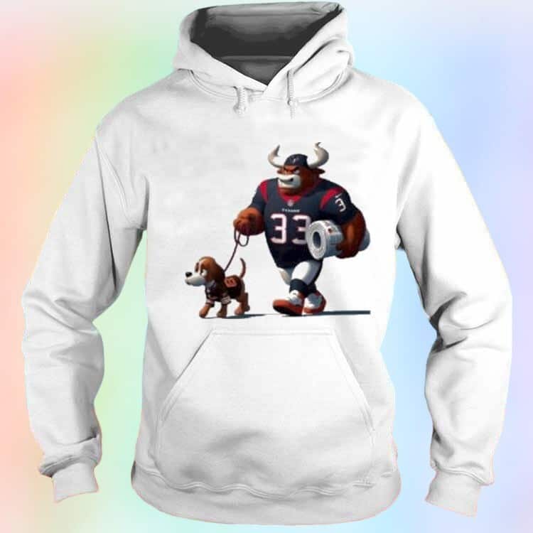 Houston Texas Vs Cleveland Browns Mascot T-Shirt Houston Texas Vs Cleveland Browns Mascot T-Shirt