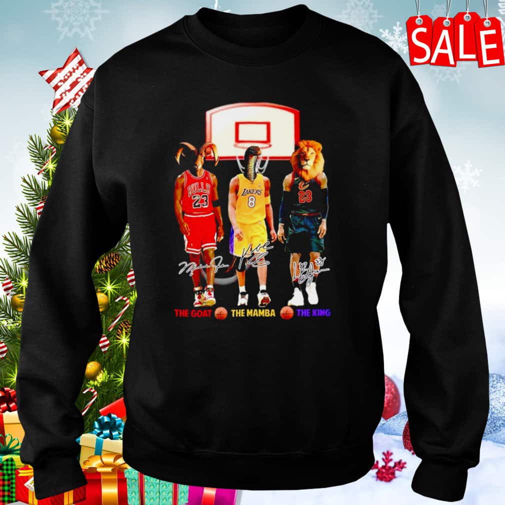 The Goat The Mamba The King Michael Jordan Kobe Bryant Lebron James T-Shirt The Goat The Mamba The King Michael Jordan Kobe Bryant Lebron James T-Shirt