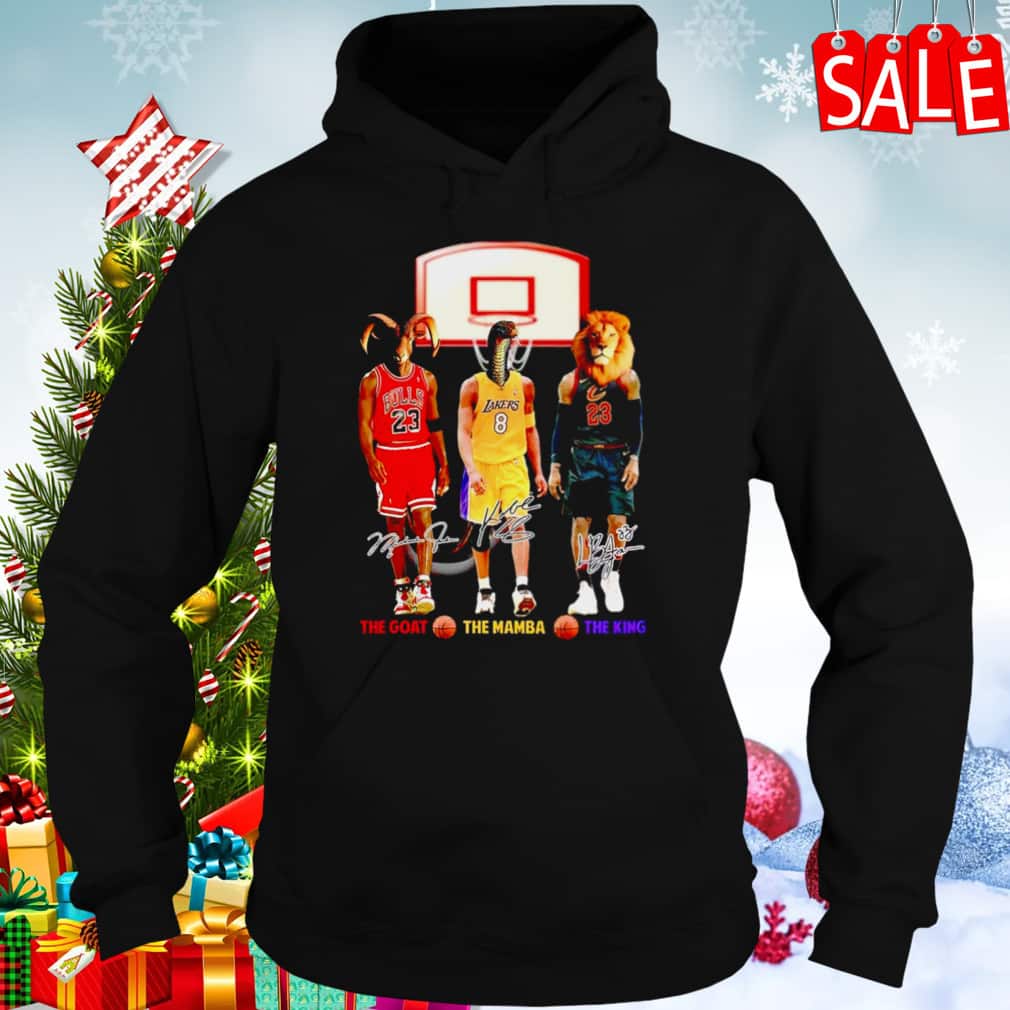 The Goat The Mamba The King Michael Jordan Kobe Bryant Lebron James T-Shirt The Goat The Mamba The King Michael Jordan Kobe Bryant Lebron James T-Shirt