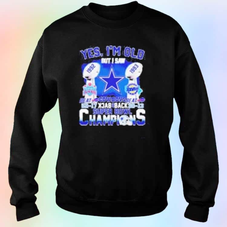 Dallas Cowboys T-Shirt Yes I’m Old But I Saw Back 2 Back National Champions Dallas Cowboys T-Shirt Yes I’m Old But I Saw Back 2 Back National Champions
