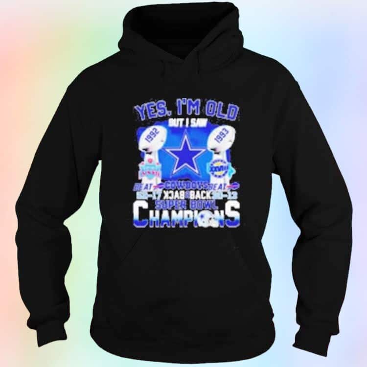 Dallas Cowboys T-Shirt Yes I’m Old But I Saw Back 2 Back National Champions Dallas Cowboys T-Shirt Yes I’m Old But I Saw Back 2 Back National Champions