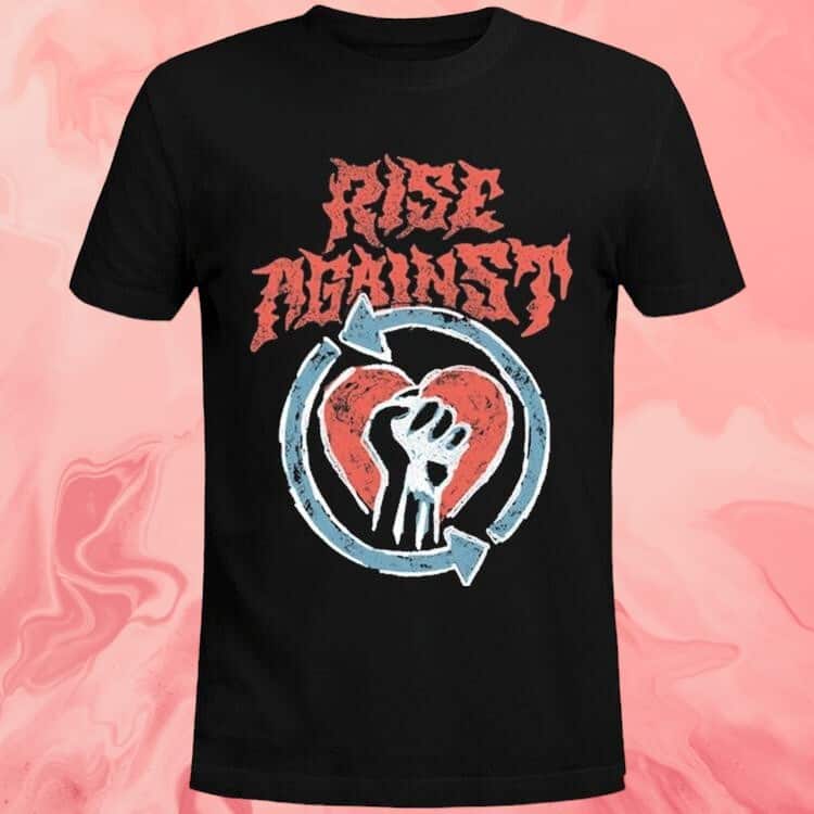 Rise Against T-Shirt Chalk Heartfist Rise Against T-Shirt Chalk Heartfist