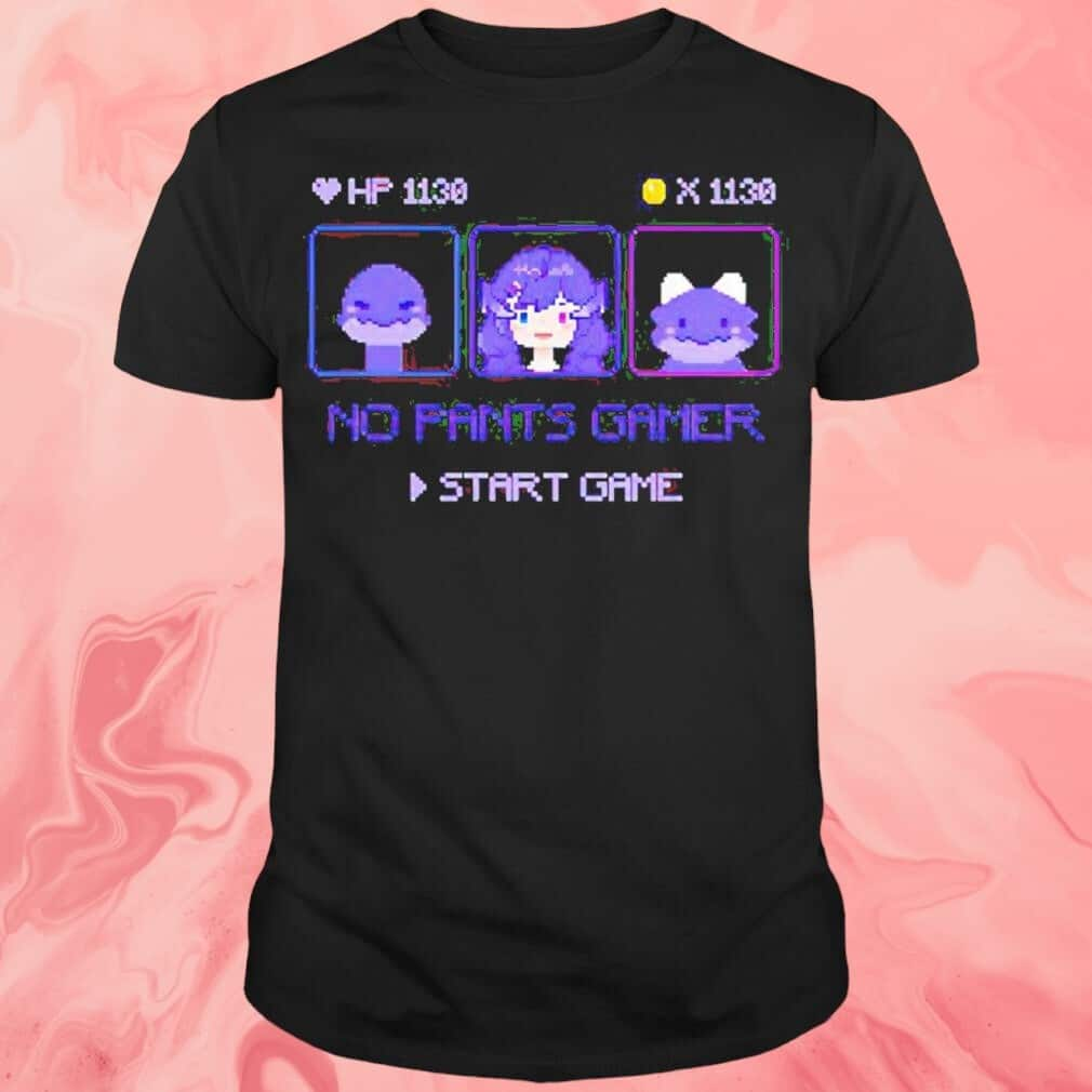 No Pants Gamer T-Shirt Start Game