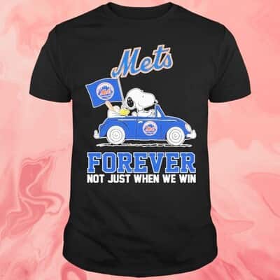 Snoopy And Woodstock On Car New York Mets T-Shirt