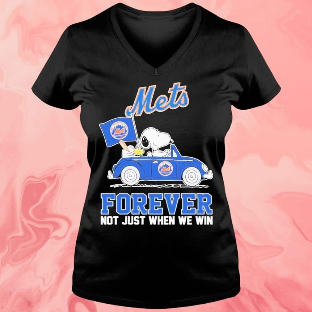 Snoopy And Woodstock On Car New York Mets T-Shirt Snoopy And Woodstock On Car New York Mets T-Shirt