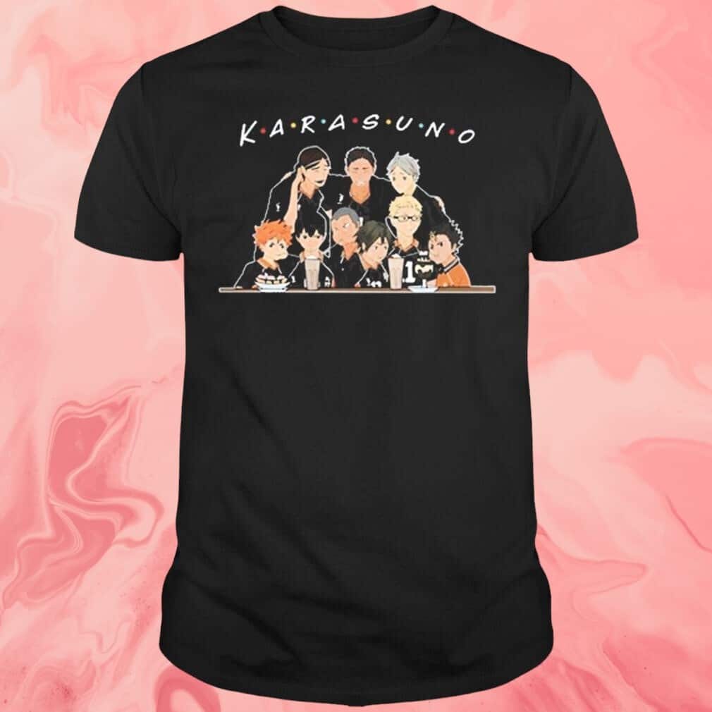 Anime Karasuno Team Friends T-Shirt Anime Karasuno Team Friends T-Shirt