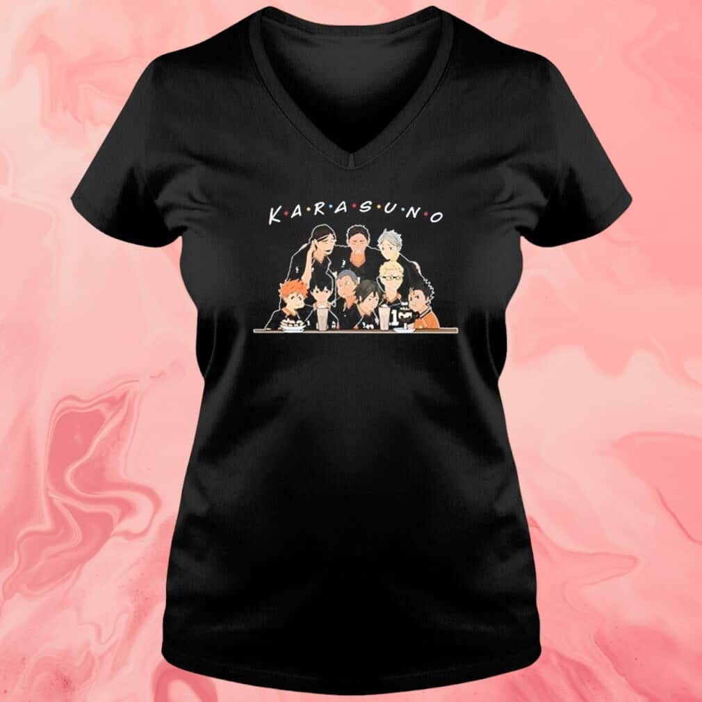 Anime Karasuno Team Friends T-Shirt Anime Karasuno Team Friends T-Shirt