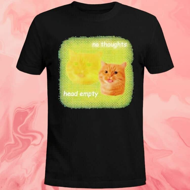 Cat No Thoughts Head Empty T-Shirt