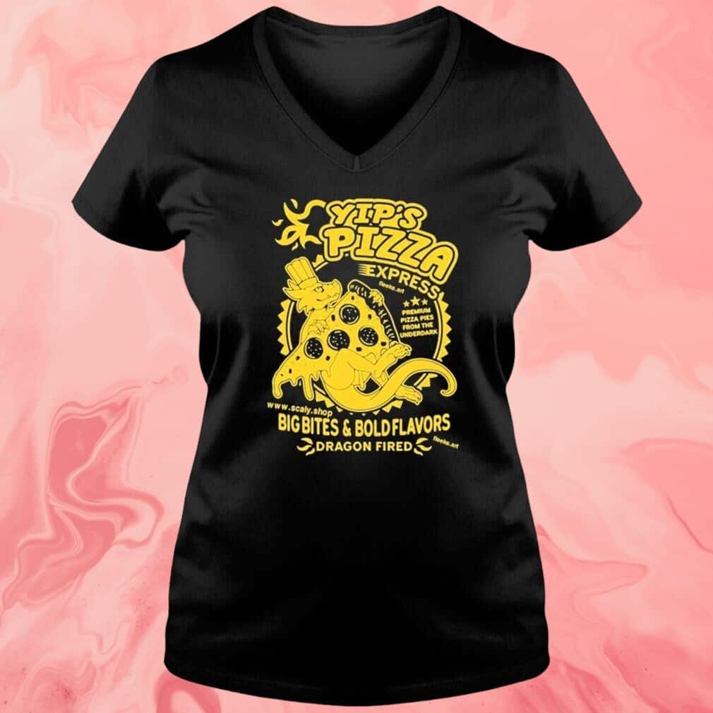 Yip&rsquo;s Pizza Big Bites And Bold Flavors T-Shirt