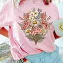 Birth Month Flower T-Shirt Mothers Day Gift Birth Month Flower T-Shirt Mothers Day Gift