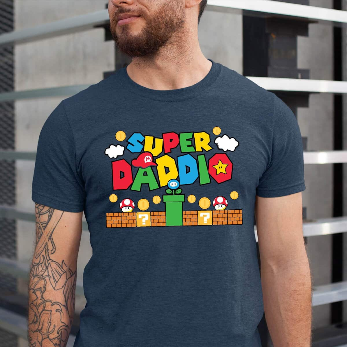 Super Daddio T-Shirt Funny Gift For Fathers Day