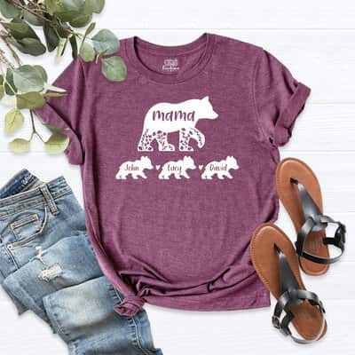 Mama Bear Childs T-Shirt Mothers Day Gift Mama Bear Childs T-Shirt Mothers Day Gift