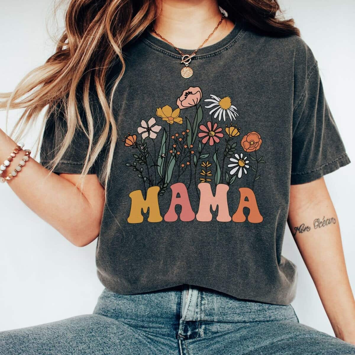 Wildflowers Mama T-Shirt Mother's Day Gift