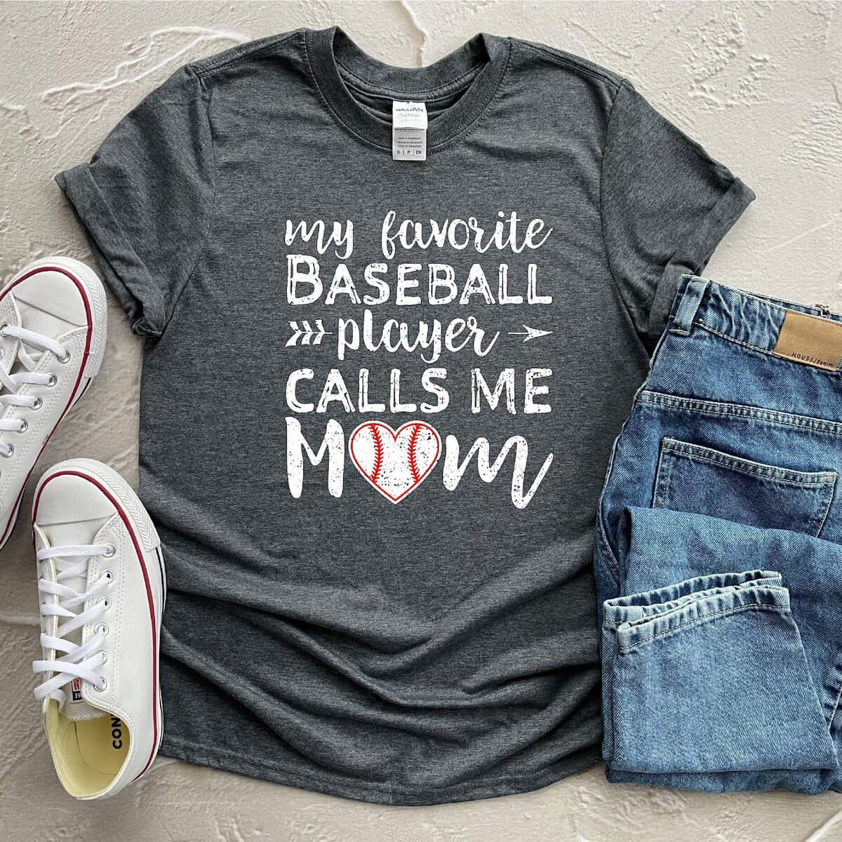 My Favorite Baseball Player Calls Me Mom T-Shirt Gift For Mom