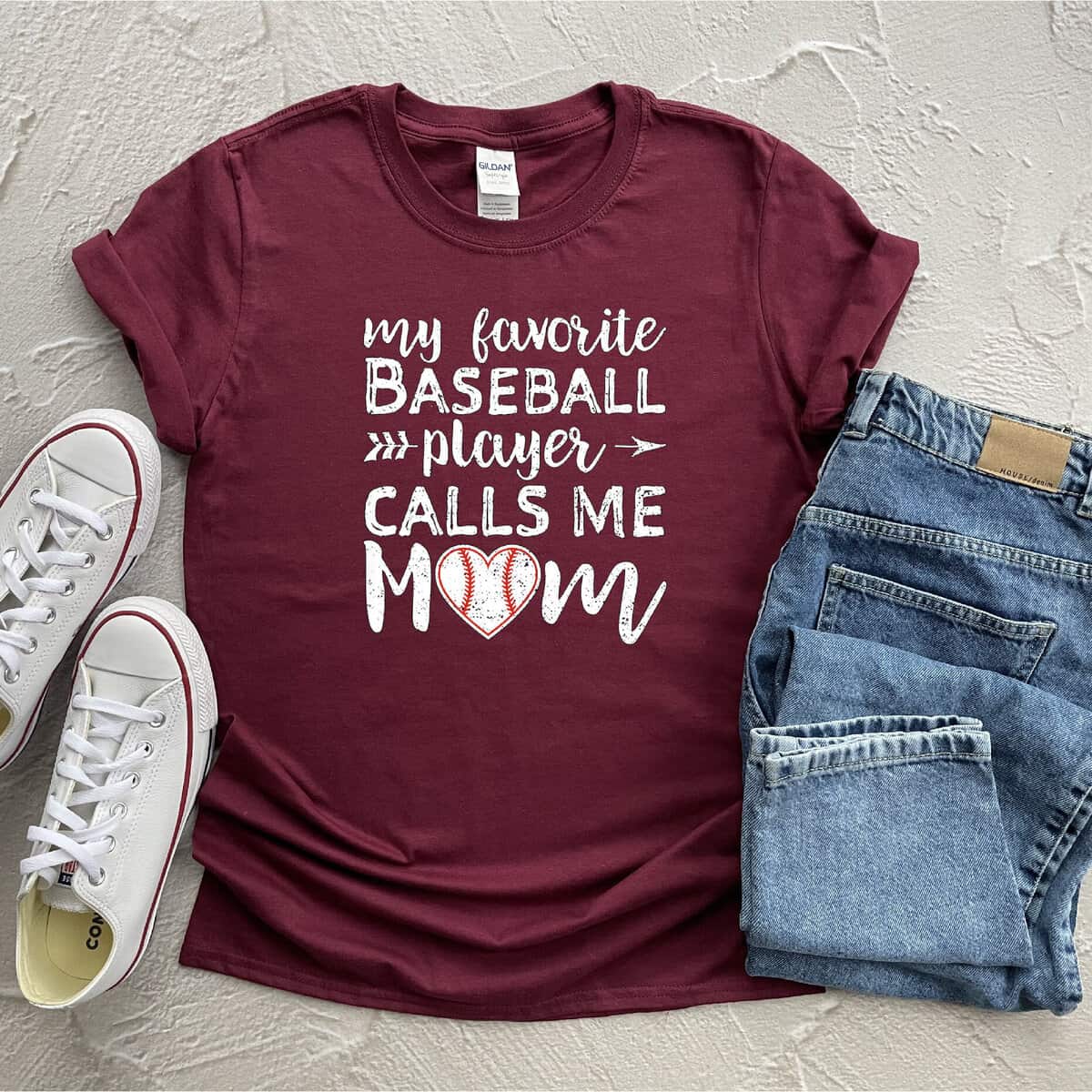 My Favorite Baseball Player Calls Me Mom T-Shirt Gift For Mom My Favorite Baseball Player Calls Me Mom T-Shirt Gift For Mom