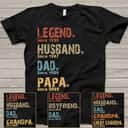 Legend Husband Dad Grandpa T-Shirt Best Gift For Papa