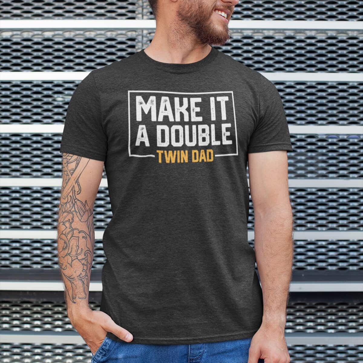 Make It A Double Twin Dad T-Shirt Expecting Daddy Gift Make It A Double Twin Dad T-Shirt Expecting Daddy Gift
