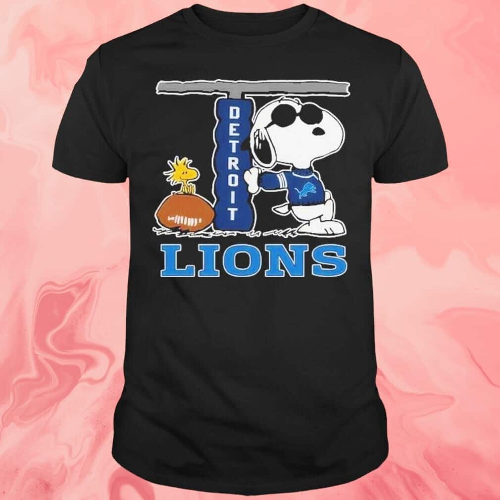 Snoopy Joe Cool And Woodstock The Detroit Lions T-Shirt