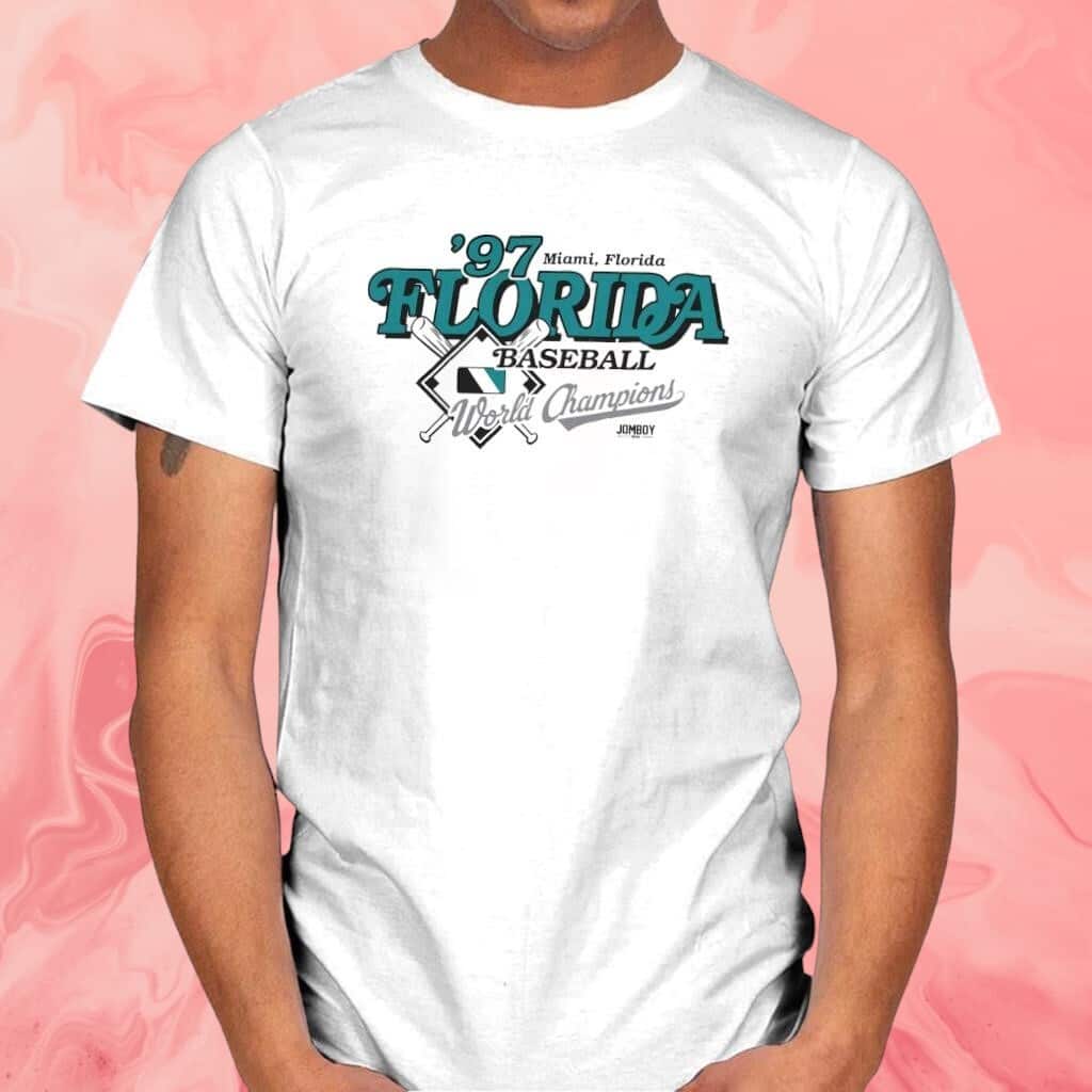 97 Florida Baseball Words Champions T-Shirt 97 Florida Baseball Words Champions T-Shirt