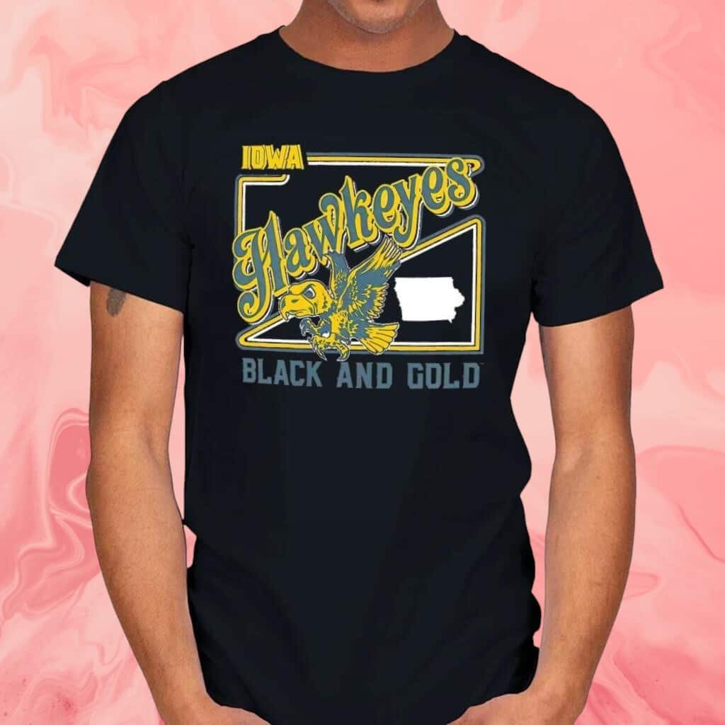 Iowa Hawkeyes Black And Gold T-Shirt Iowa Hawkeyes Black And Gold T-Shirt