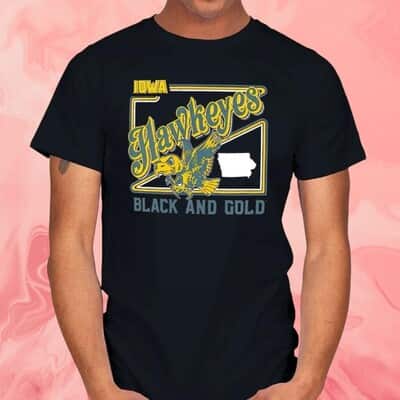 Iowa Hawkeyes Black And Gold T-Shirt