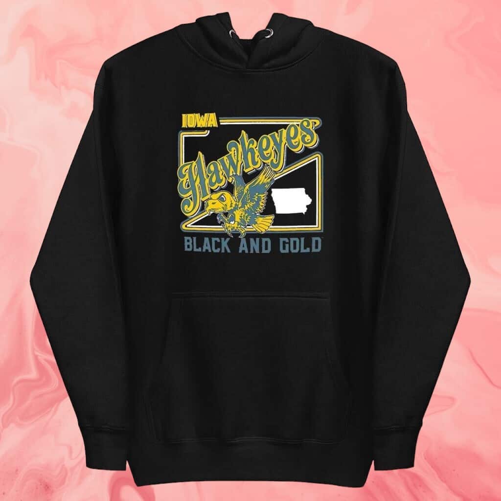 Iowa Hawkeyes Black And Gold T-Shirt Iowa Hawkeyes Black And Gold T-Shirt