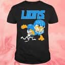 Detroit Lions Garfield Cat Grumpy Football Player T-Shirt Detroit Lions Garfield Cat Grumpy Football Player T-Shirt