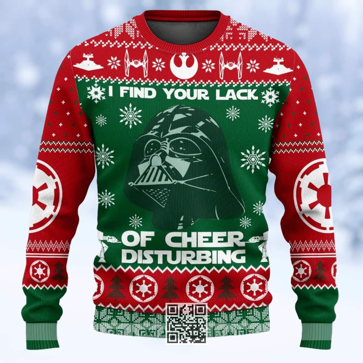 Darth Vader Ugly Christmas Sweater I Find Your Lack Of Cheer Disturbing