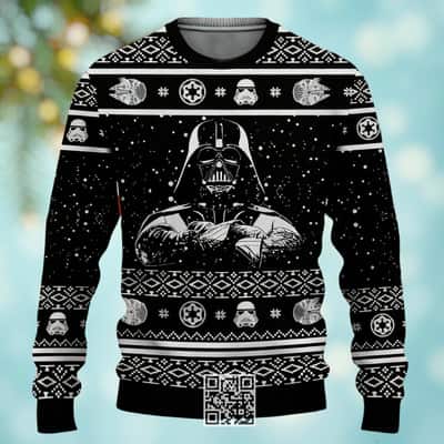 Black Star Wars Stormtrooper Darth Vader Ugly Christmas Sweater
