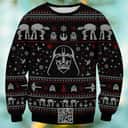 Black Star Wars Stormtrooper Darth Vader Ugly Christmas Sweater Pine Tree
