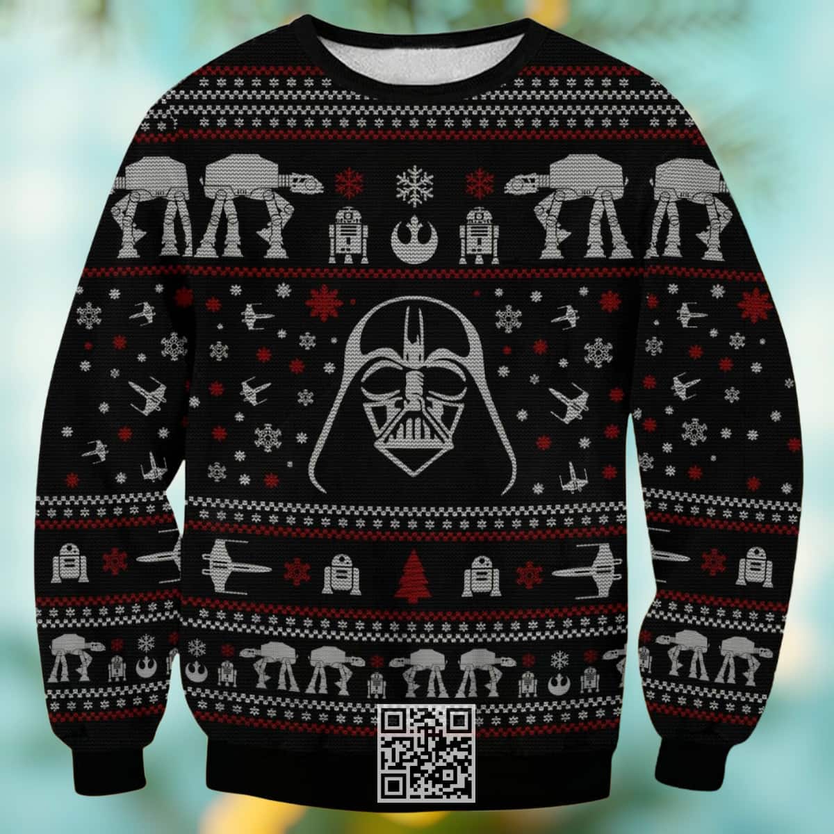 Black Star Wars Stormtrooper Darth Vader Ugly Christmas Sweater Pine Tree Black Star Wars Stormtrooper Darth Vader Ugly Christmas Sweater Pine Tree