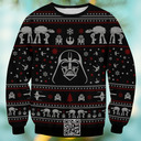 Black Star Wars Stormtrooper Darth Vader Ugly Christmas Sweater Pine Tree Black Star Wars Stormtrooper Darth Vader Ugly Christmas Sweater Pine Tree