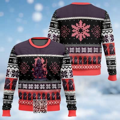 Black Star Wars Darth Vader Ugly Christmas Sweater Snowflake Pattern