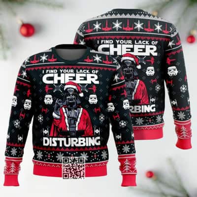 Star Wars Santa Darth Vader Ugly Christmas Sweater I Find Your Lack Of Cheer Disturbing Star Wars Santa Darth Vader Ugly Christmas Sweater I Find Your Lack Of Cheer Disturbing