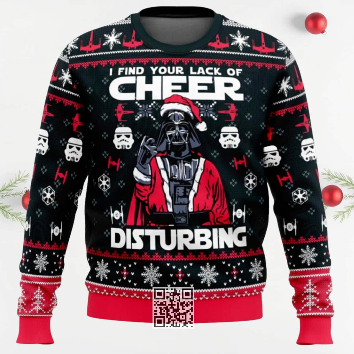 Star Wars Santa Darth Vader Ugly Christmas Sweater I Find Your Lack Of Cheer Disturbing