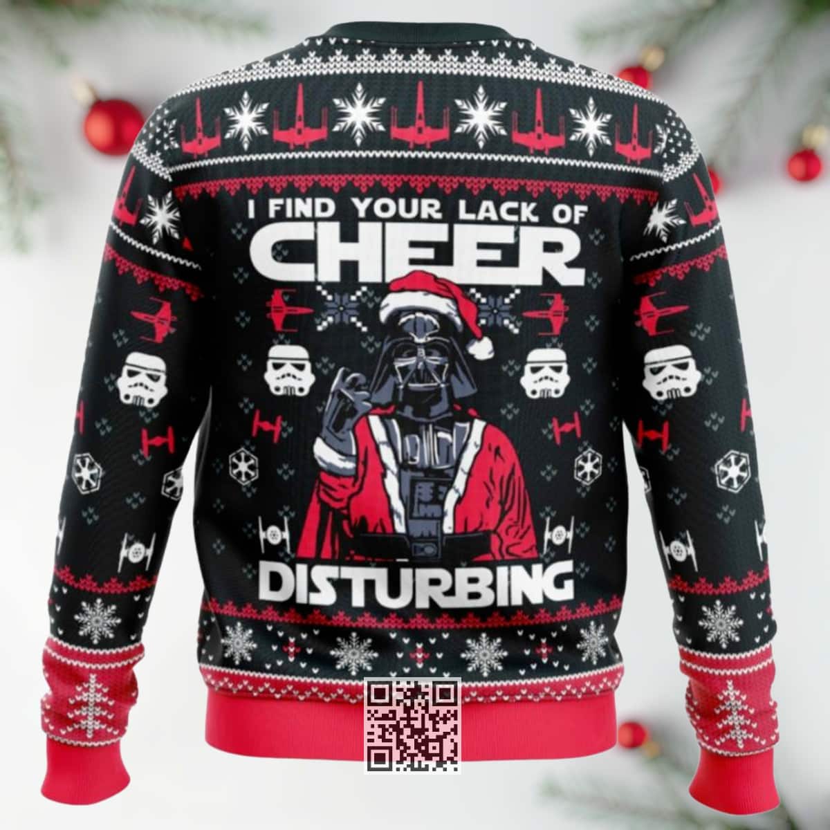 Star Wars Santa Darth Vader Ugly Christmas Sweater I Find Your Lack Of Cheer Disturbing