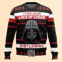 Star Wars Darth Vader Ugly Christmas Sweater I Find Your Lack Of Cheer Disturbing Snowflake Pattern