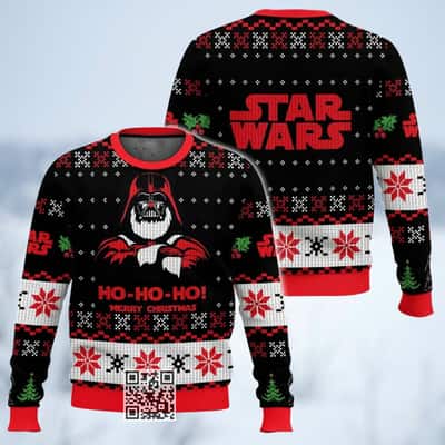 Star Wars Darth Vader Santa Hat Ugly Christmas Sweater Ho Ho Ho Star Wars Darth Vader Santa Hat Ugly Christmas Sweater Ho Ho Ho