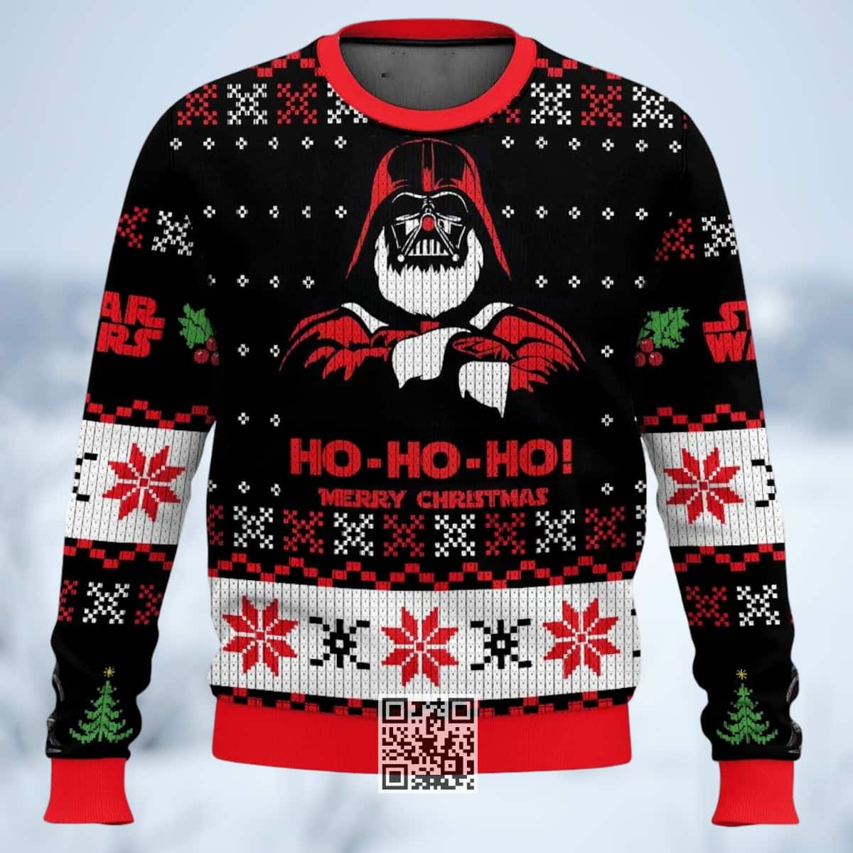Star Wars Darth Vader Santa Hat Ugly Christmas Sweater Ho Ho Ho Star Wars Darth Vader Santa Hat Ugly Christmas Sweater Ho Ho Ho