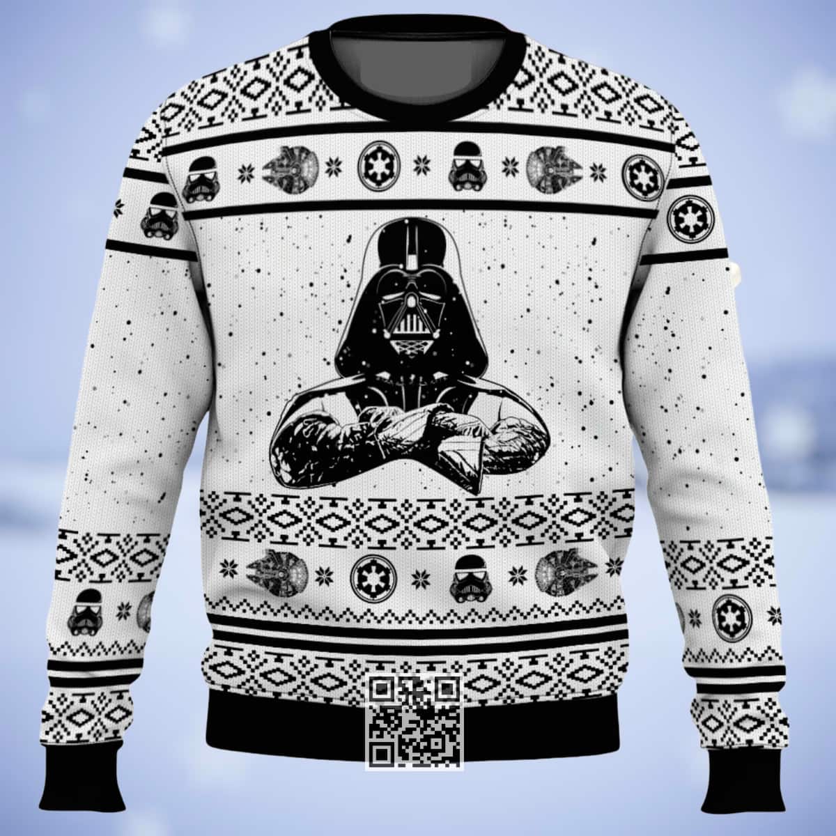 White Darth Vader Ugly Christmas Sweater Gift For Star Wars Fans White Darth Vader Ugly Christmas Sweater Gift For Star Wars Fans
