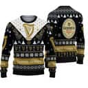 Guinness Ugly Christmas Sweater Snowflake Pattern Beer Lovers Gift