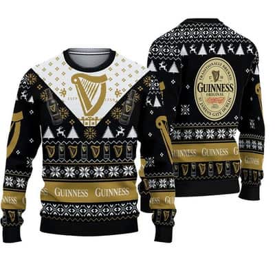 Guinness Ugly Christmas Sweater Snowflake Pattern Beer Lovers Gift Guinness Ugly Christmas Sweater Snowflake Pattern Beer Lovers Gift