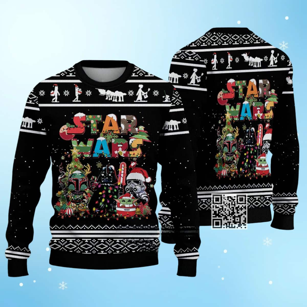 Black Star Wars Stormtrooper Darth Vader Ugly Christmas Sweater Gift For Best Friends