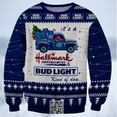 Bud Light Beer Ugly Christmas Sweater Hallmark Christmas Movies