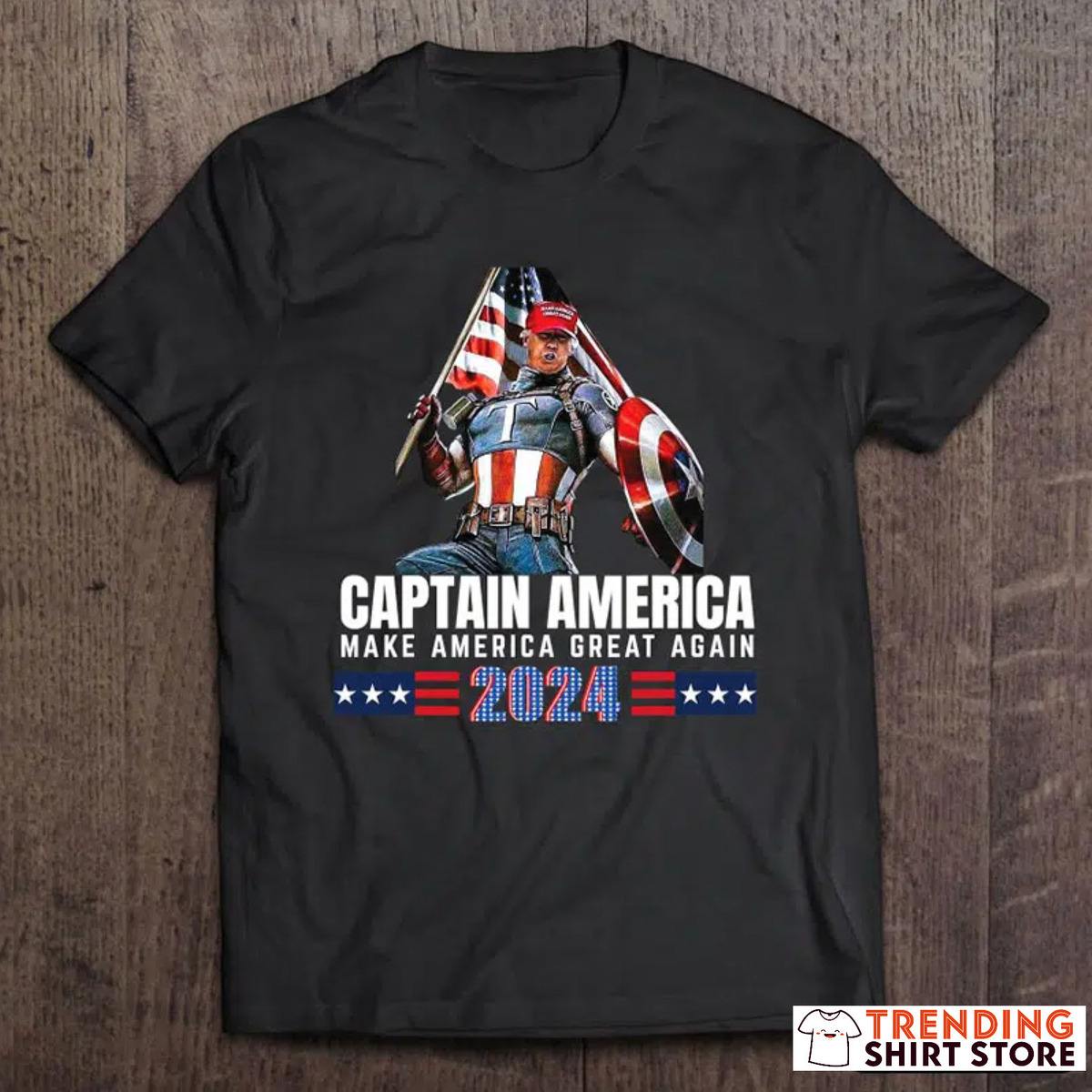 Again American Captain Trump 2024 T-Shirt Again American Captain Trump 2024 T-Shirt